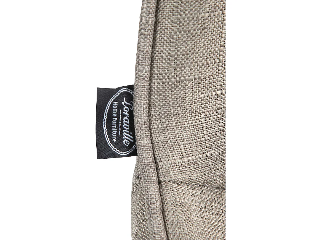 Lot de 2  Tabouret de bar - Tissu & Chrome - Taupe - Vonore