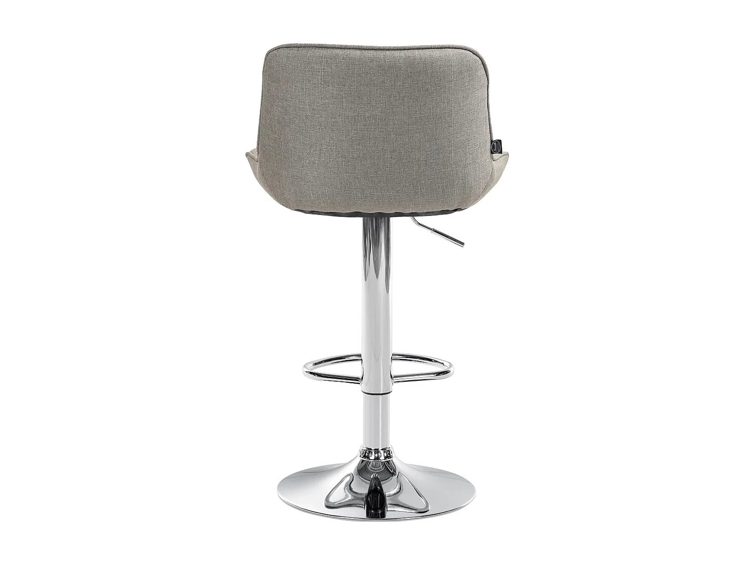 Lot de 2  Tabouret de bar - Tissu & Chrome - Taupe - Vonore