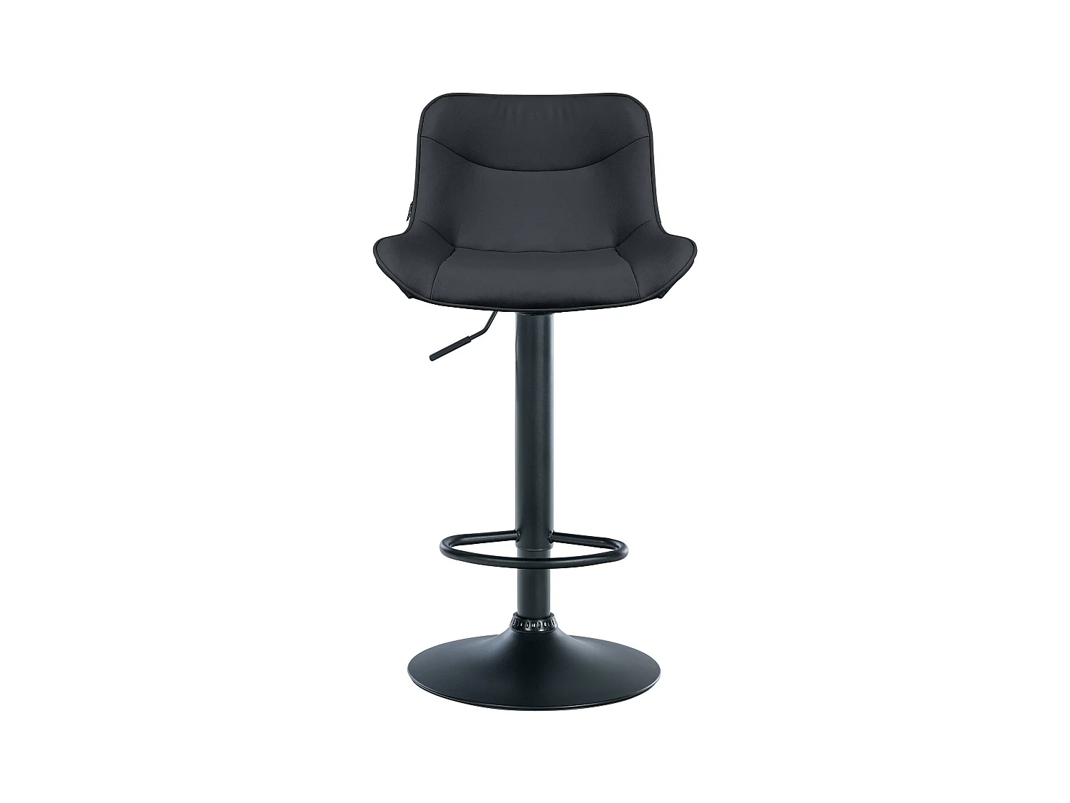Lot de 2  Tabouret de bar - Similicuir & Noir - Noir - Vonore