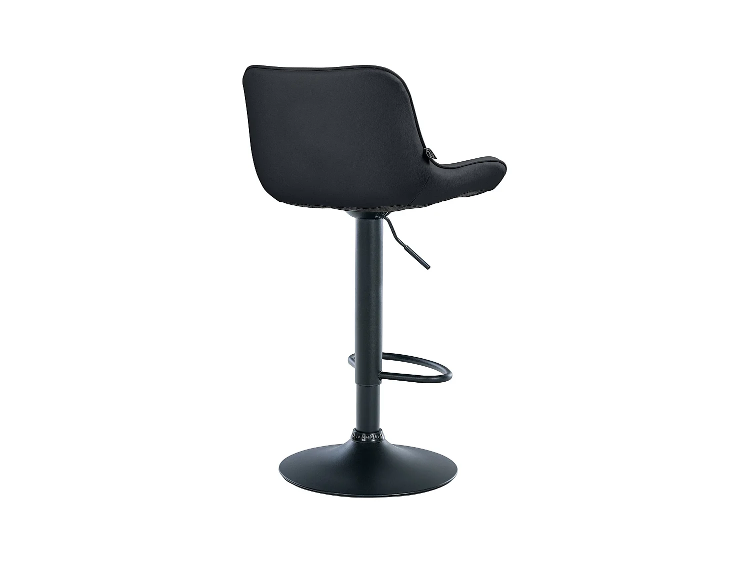 Lot de 2  Tabouret de bar - Similicuir & Noir - Noir - Vonore