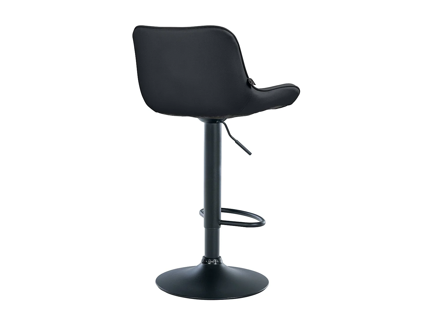 Lot de 2  Tabouret de bar - Similicuir & Noir - Noir - Vonore
