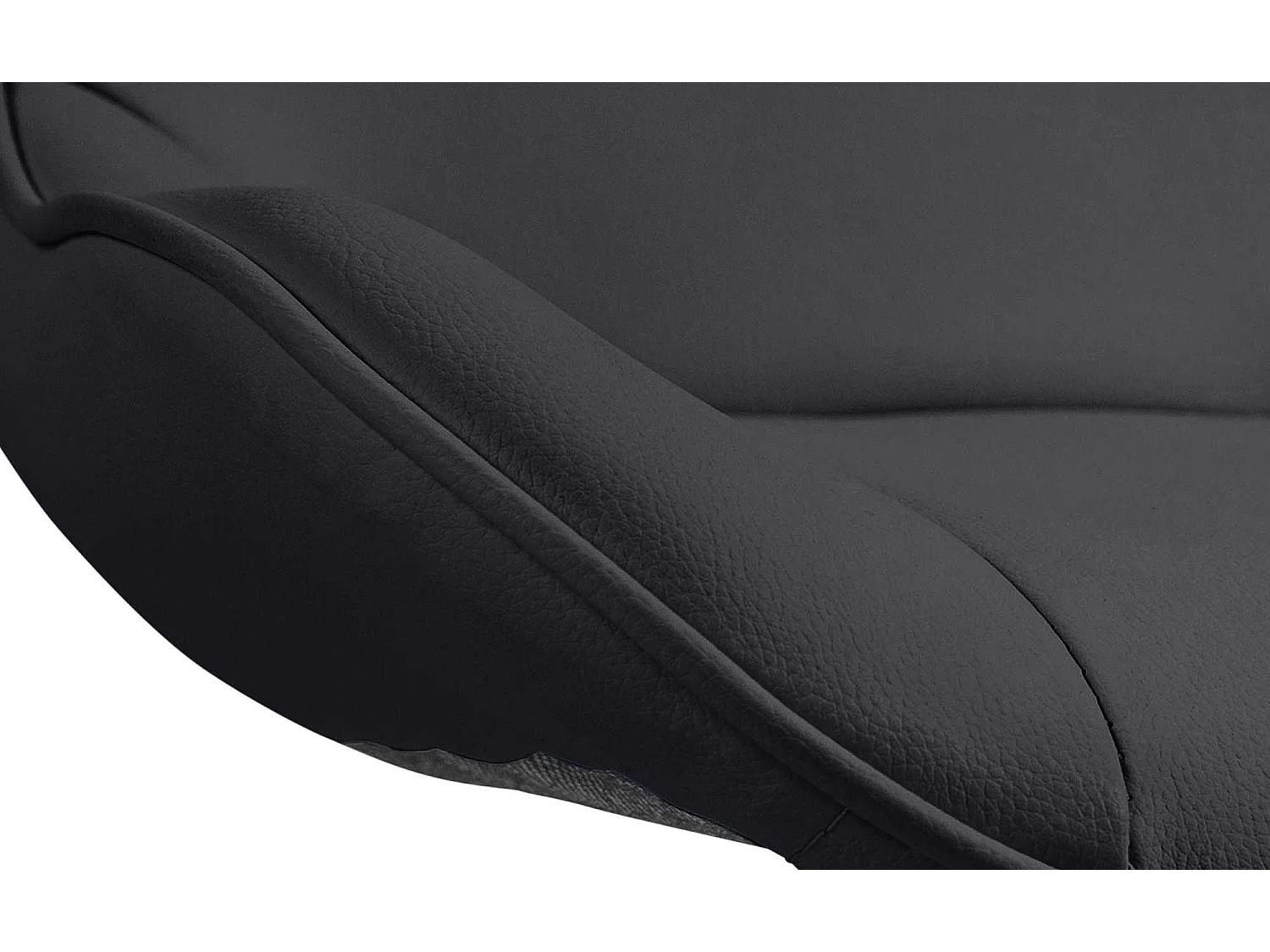 Lot de 2  Tabouret de bar - Similicuir & Noir - Noir - Vonore