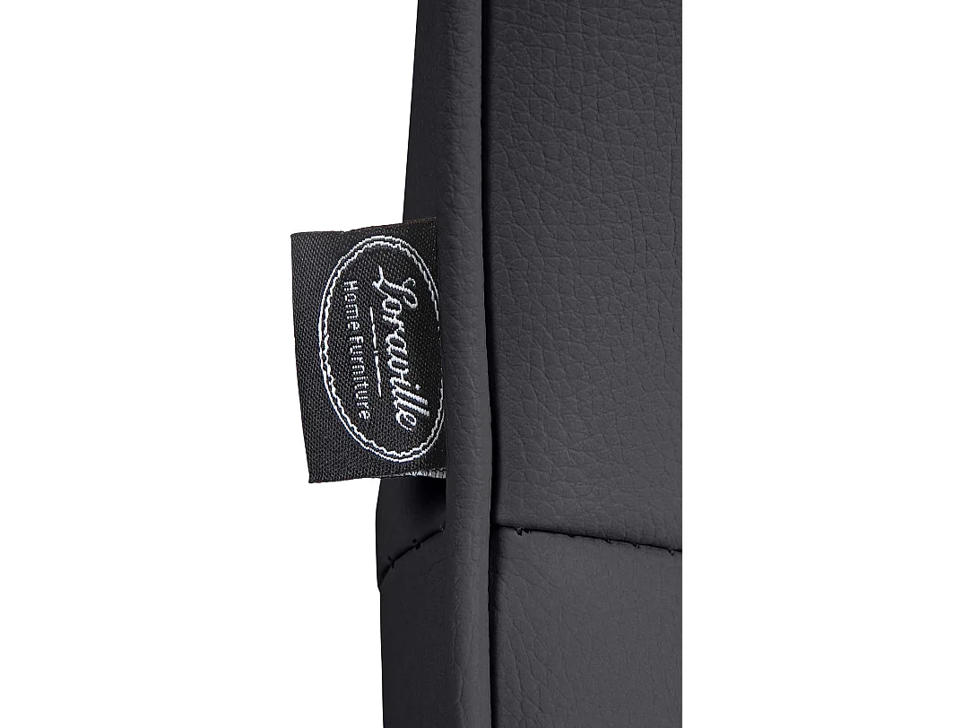 Lot de 2  Tabouret de bar - Similicuir & Noir - Noir - Vonore