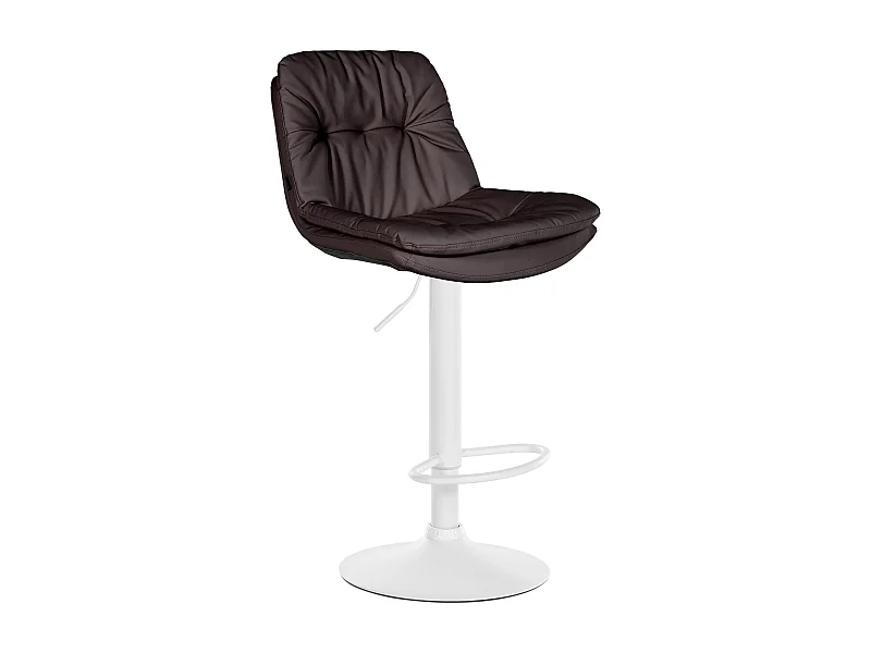 Tabouret de bar - Similicuir - Marron - Laurel