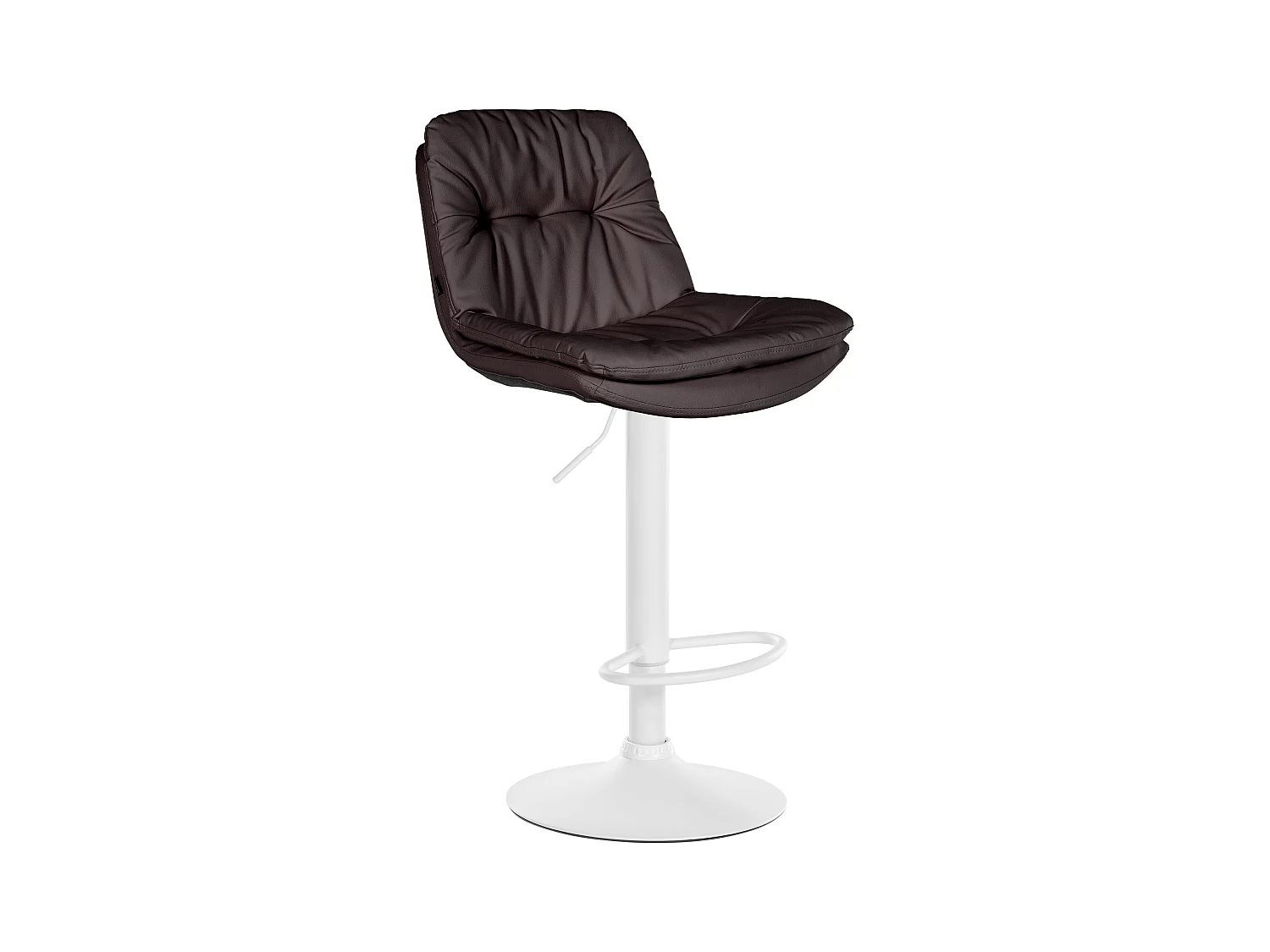 Tabouret de bar - Similicuir - Marron - Laurel