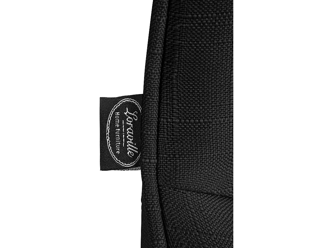 Tabouret de bar - Tissu & Chrome - Noir - Vonore