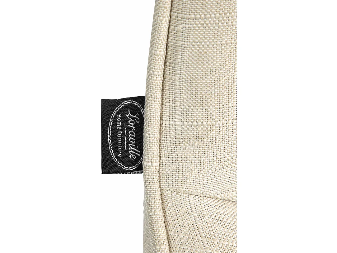 Tabouret de bar - Tissu & Blanc - Crème - Vonore