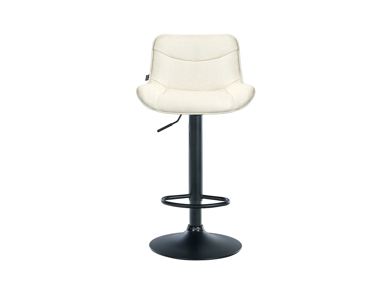 Lot de 2  Tabouret de bar - Tissu & Noir - Crème - Vonore