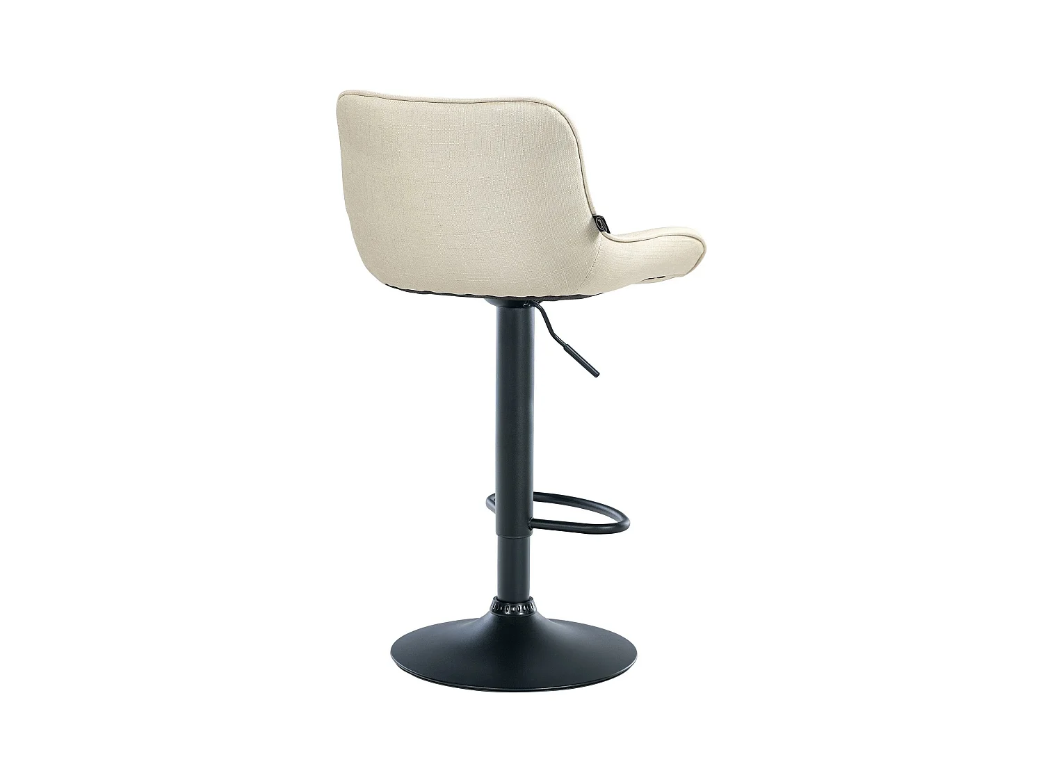 Lot de 2  Tabouret de bar - Tissu & Noir - Crème - Vonore