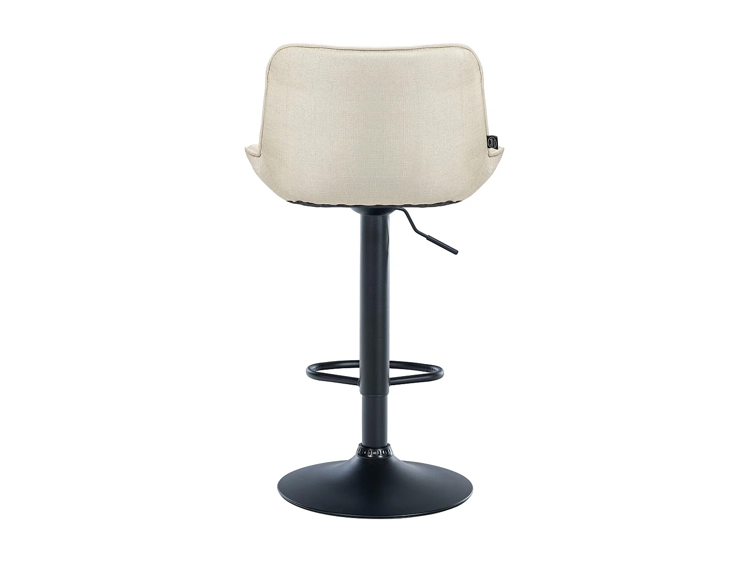 Lot de 2  Tabouret de bar - Tissu & Noir - Crème - Vonore