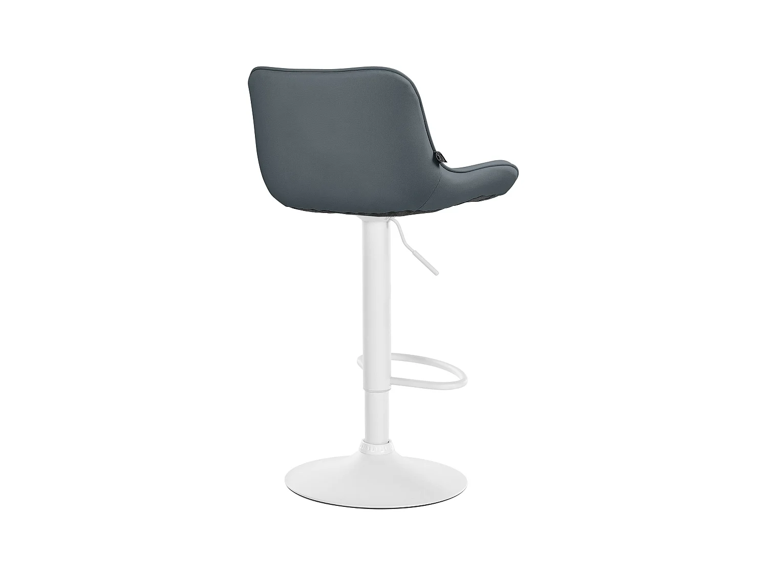 Lot de 2  Tabouret de bar - Similicuir & Blanc - Gris - Vonore