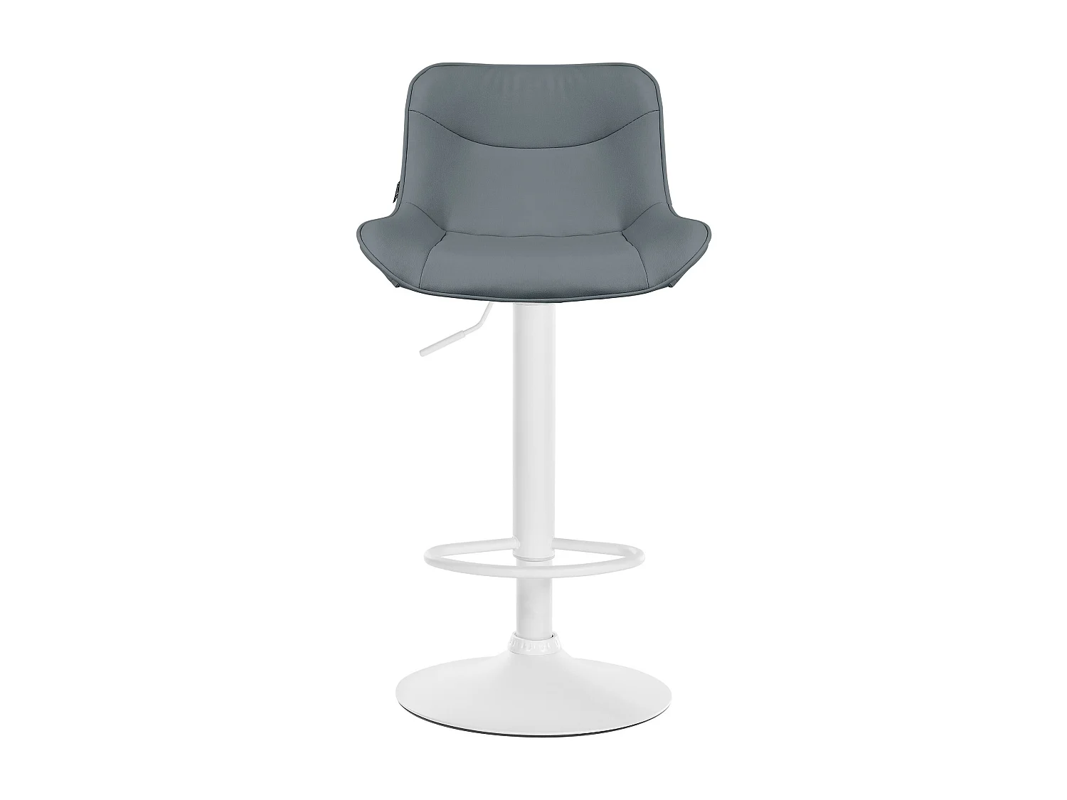 Lot de 2  Tabouret de bar - Similicuir & Blanc - Gris - Vonore