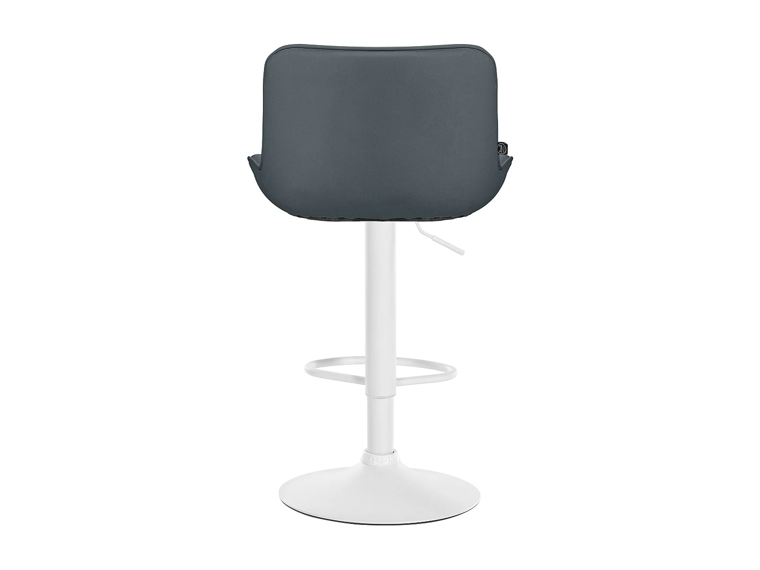 Lot de 2  Tabouret de bar - Similicuir & Blanc - Gris - Vonore
