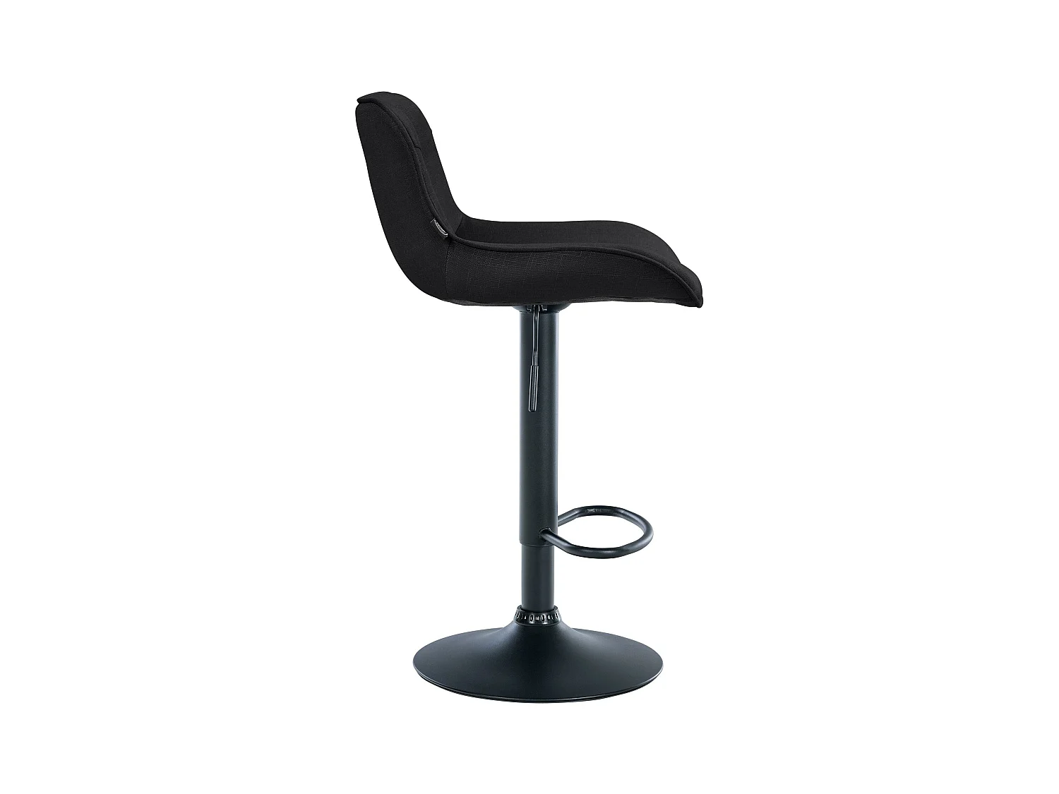 Lot de 2  Tabouret de bar - Tissu & Noir - Noir - Vonore