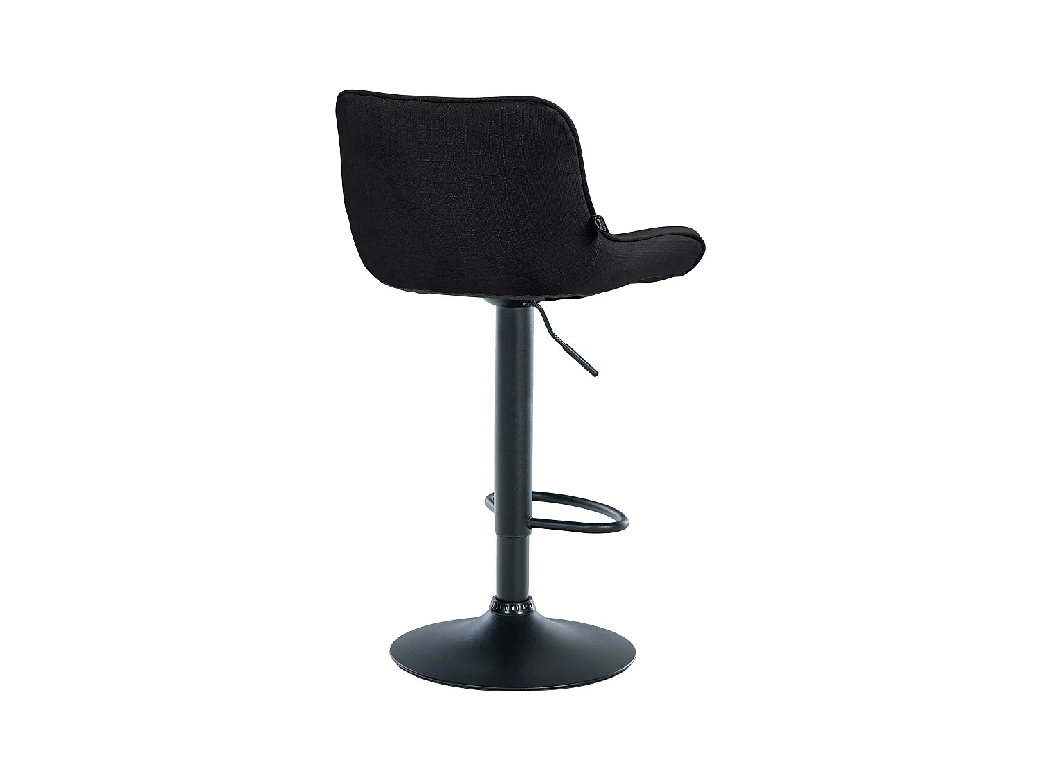 Lot de 2  Tabouret de bar - Tissu & Noir - Noir - Vonore