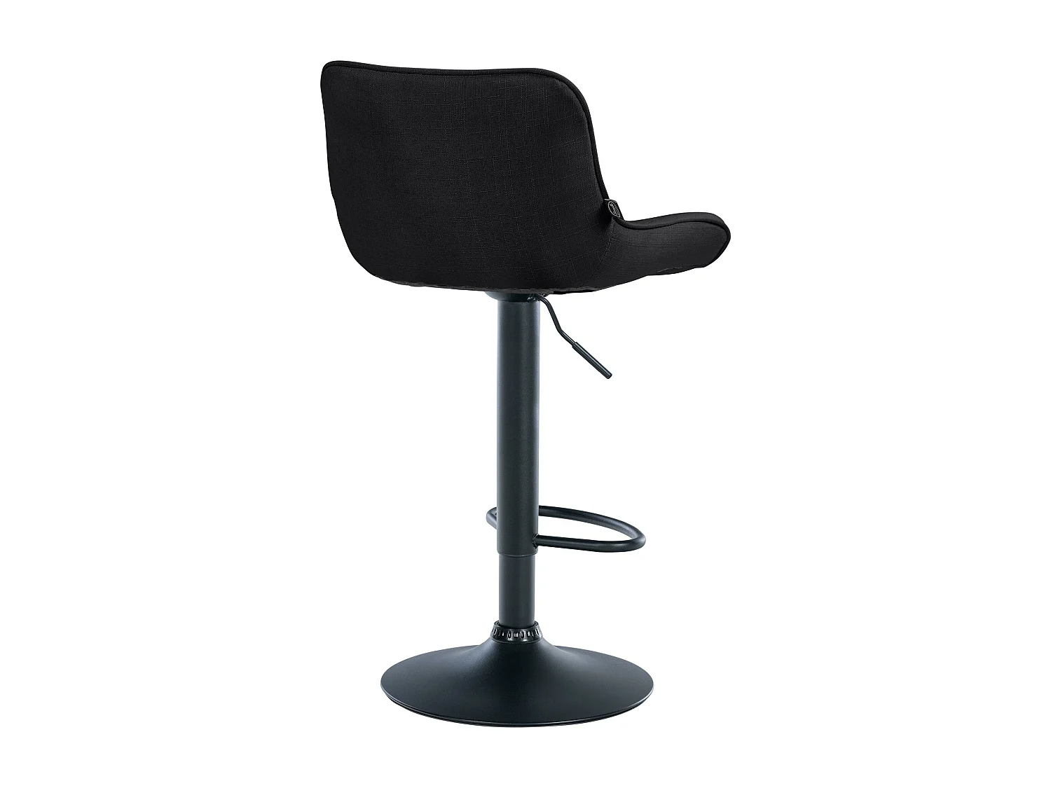 Lot de 2  Tabouret de bar - Tissu & Noir - Noir - Vonore