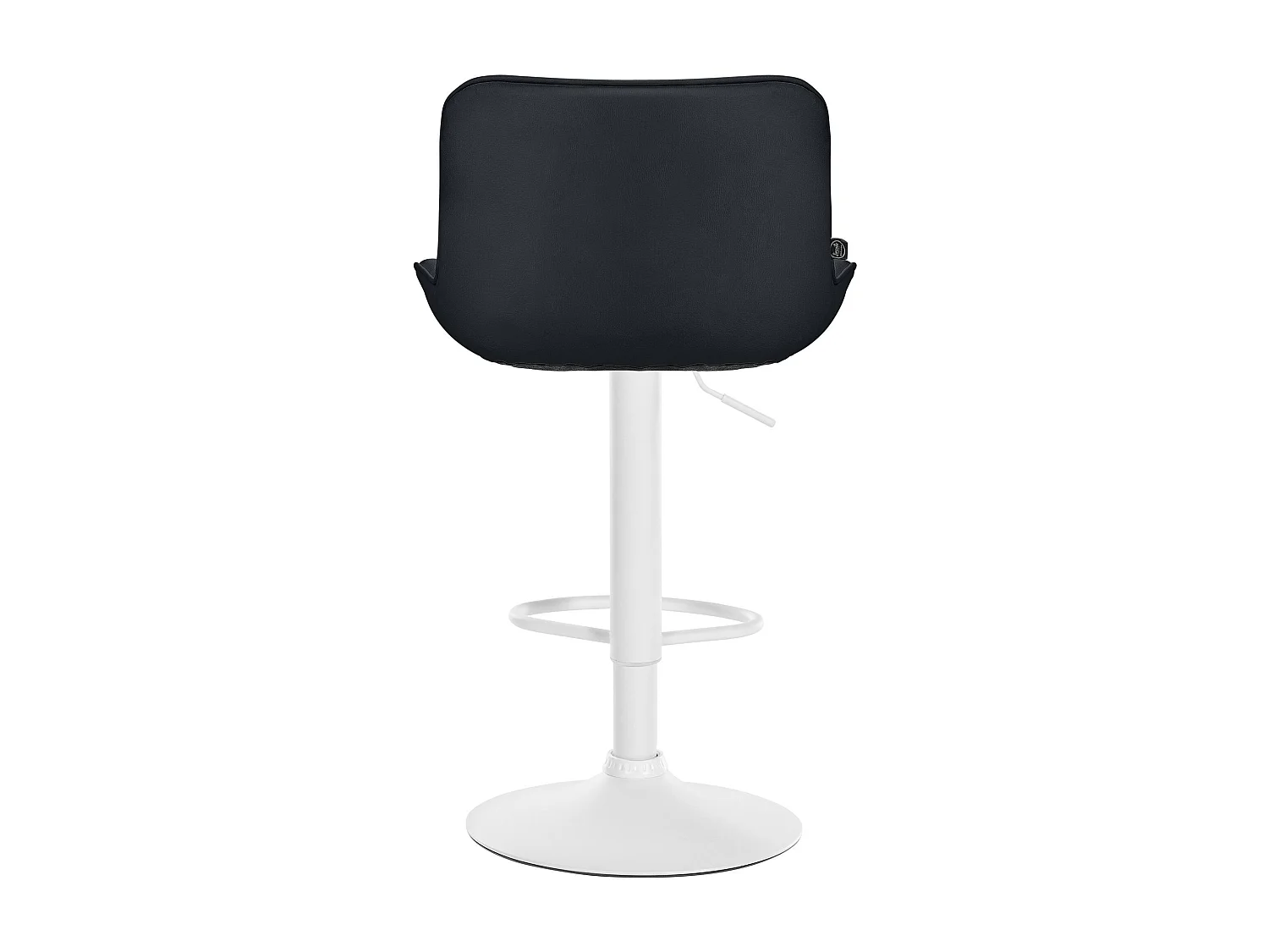 Lot de 2  Tabouret de bar - Similicuir & Blanc - Noir - Vonore