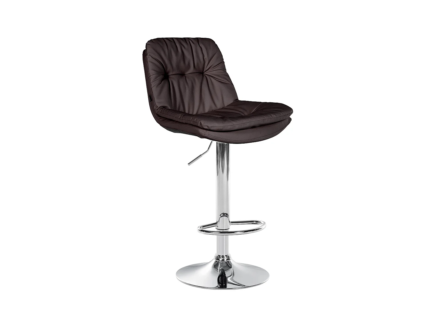 Tabouret de bar - Similicuir - Marron - Laurel