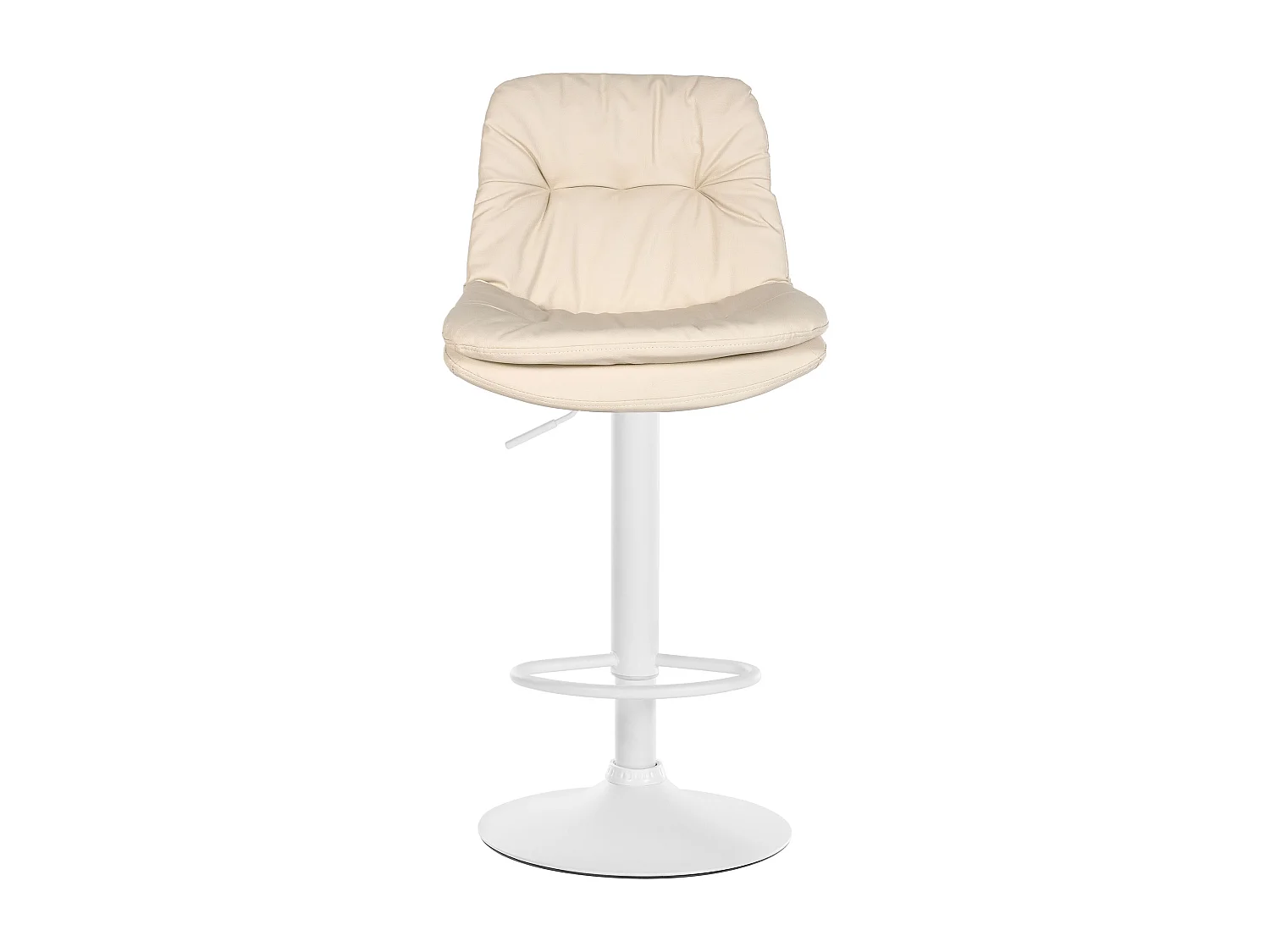 Tabouret de bar - Similicuir - Crème - Laurel