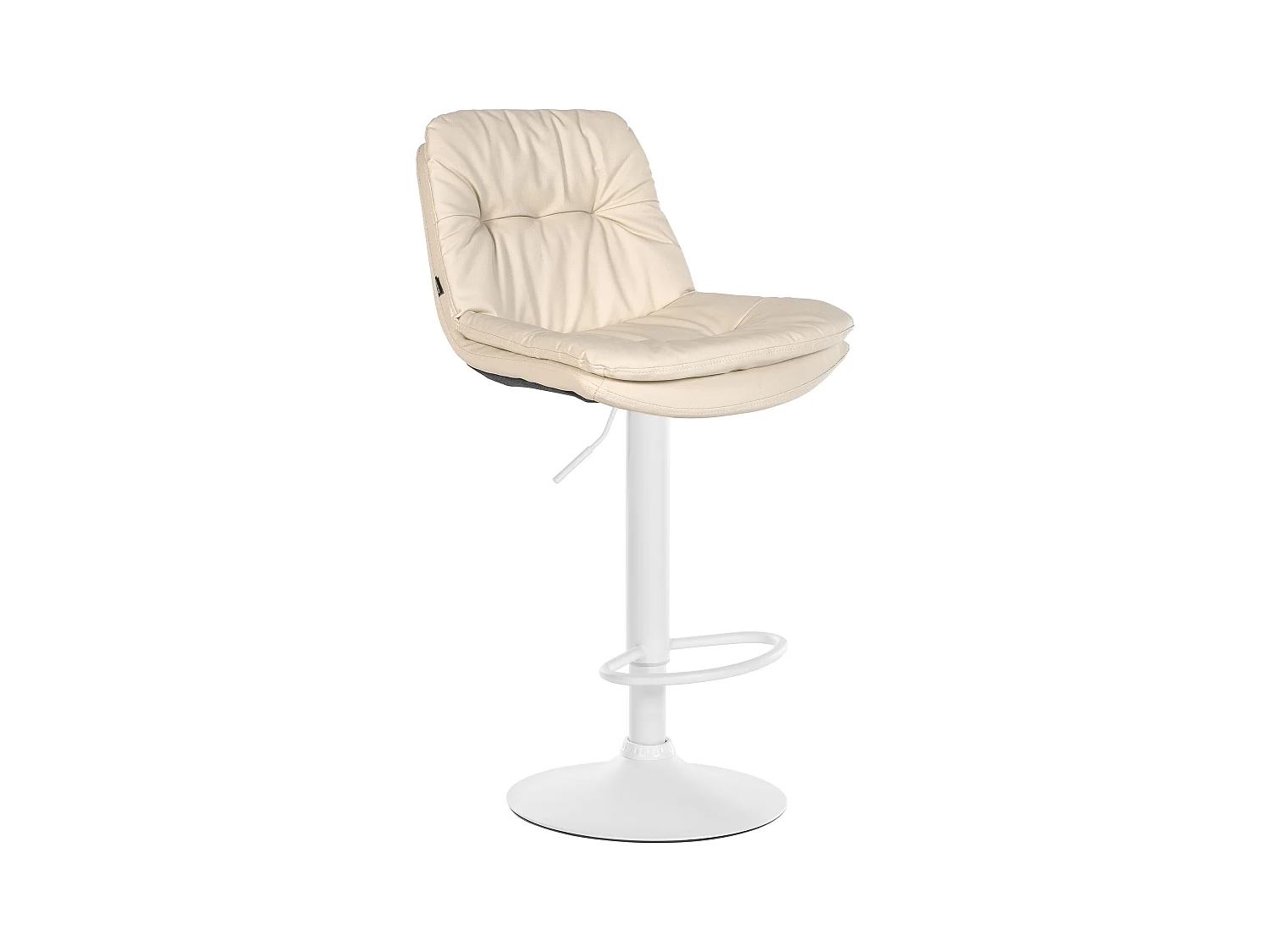 Tabouret de bar - Similicuir - Crème - Laurel