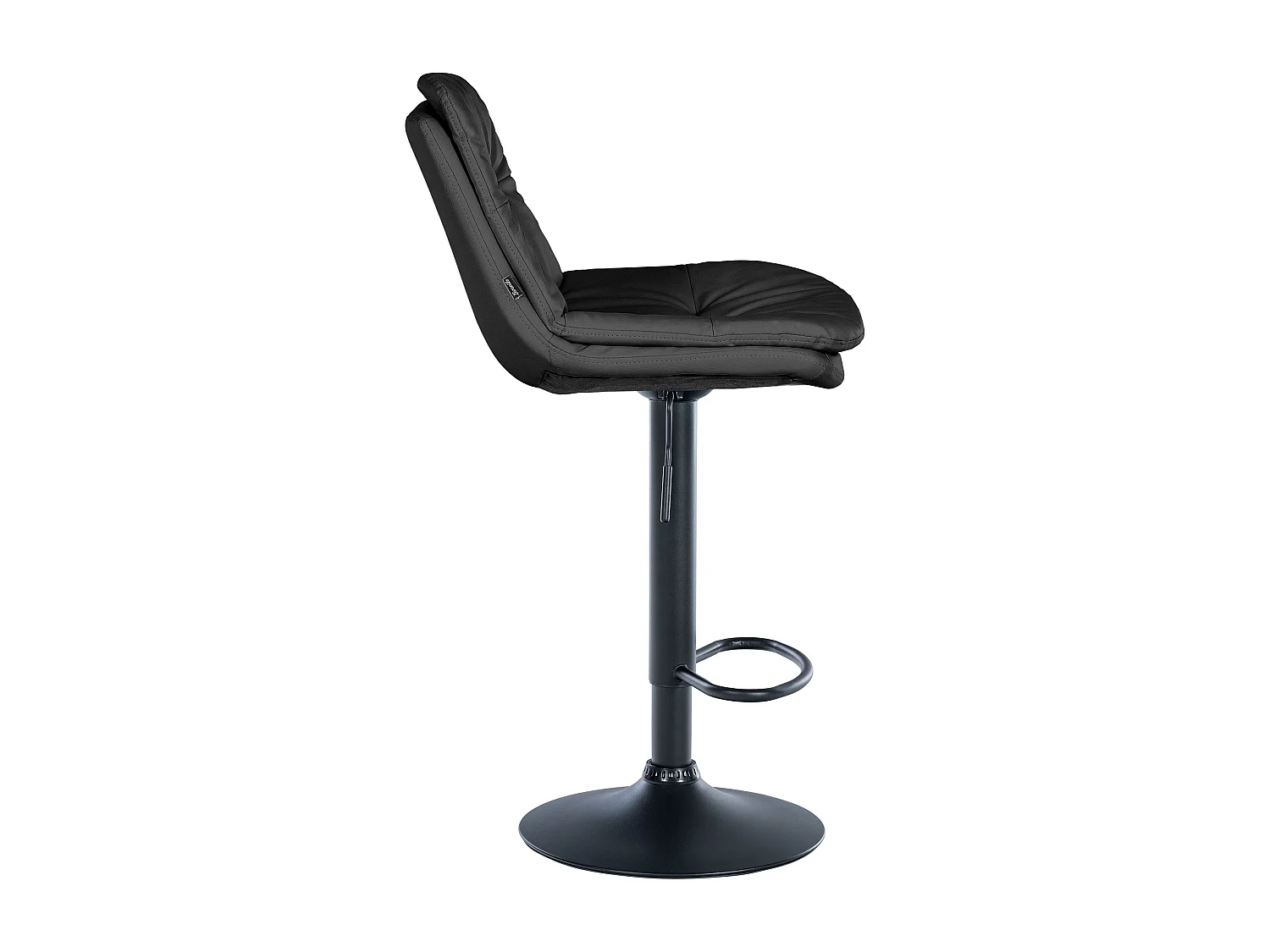 Tabouret de bar - Similicuir - Noir - Laurel