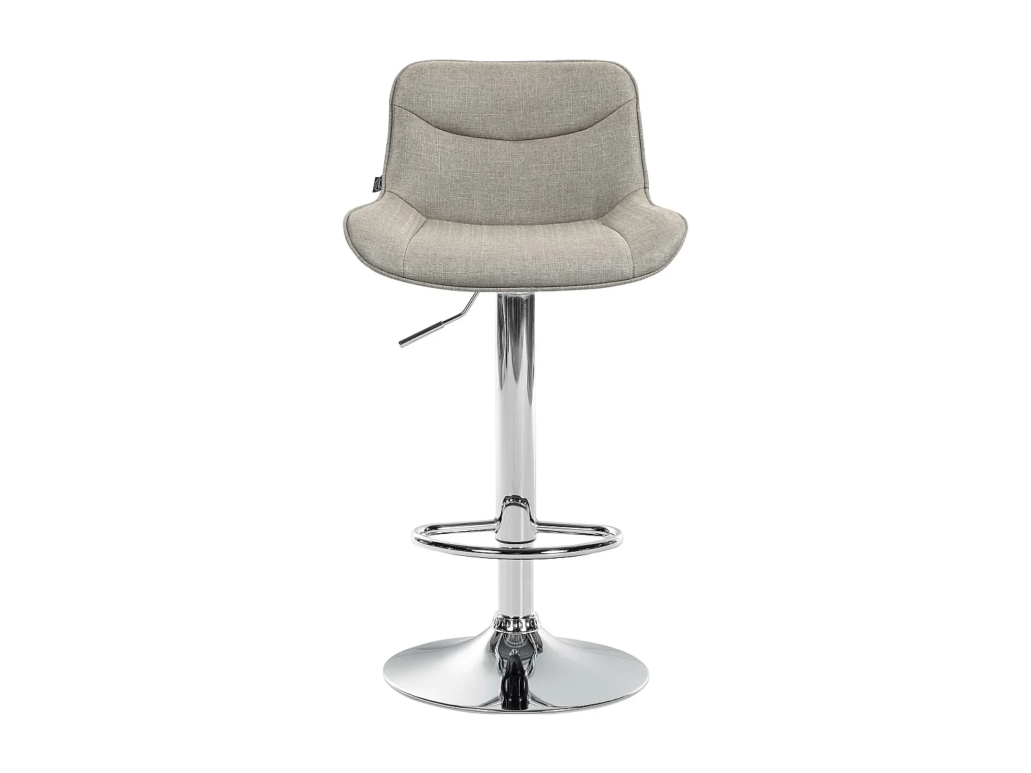 Tabouret de bar - Tissu & Chrome - Taupe - Vonore