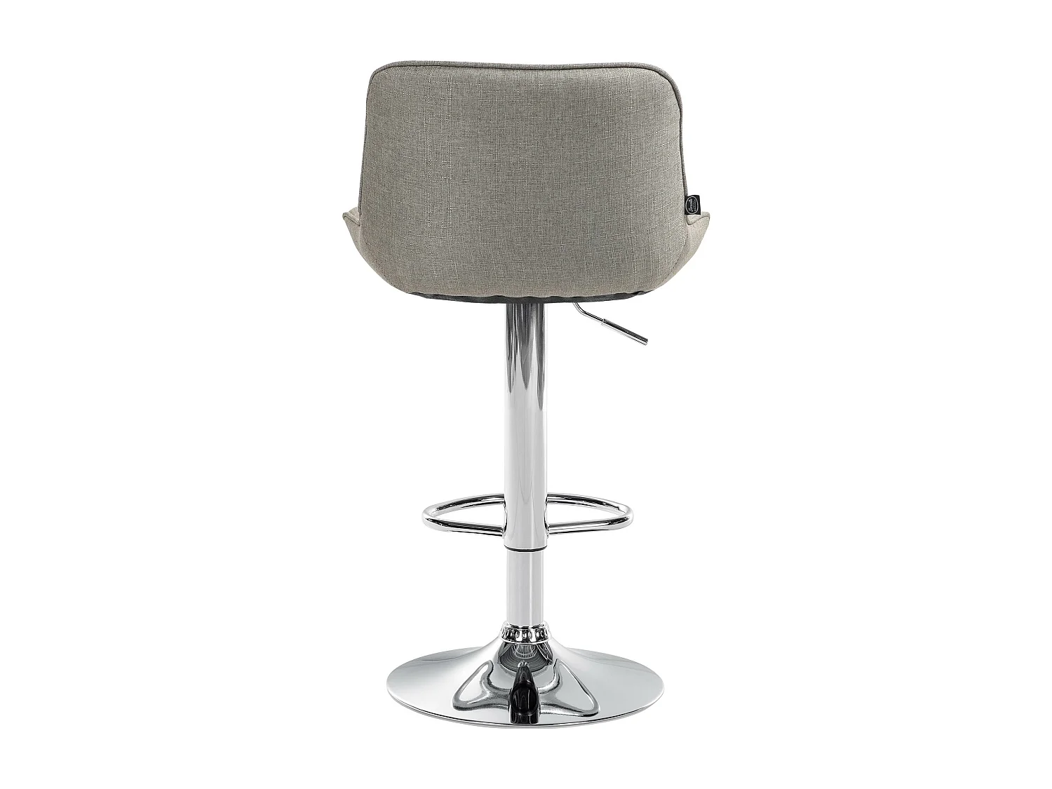 Tabouret de bar - Tissu & Chrome - Taupe - Vonore
