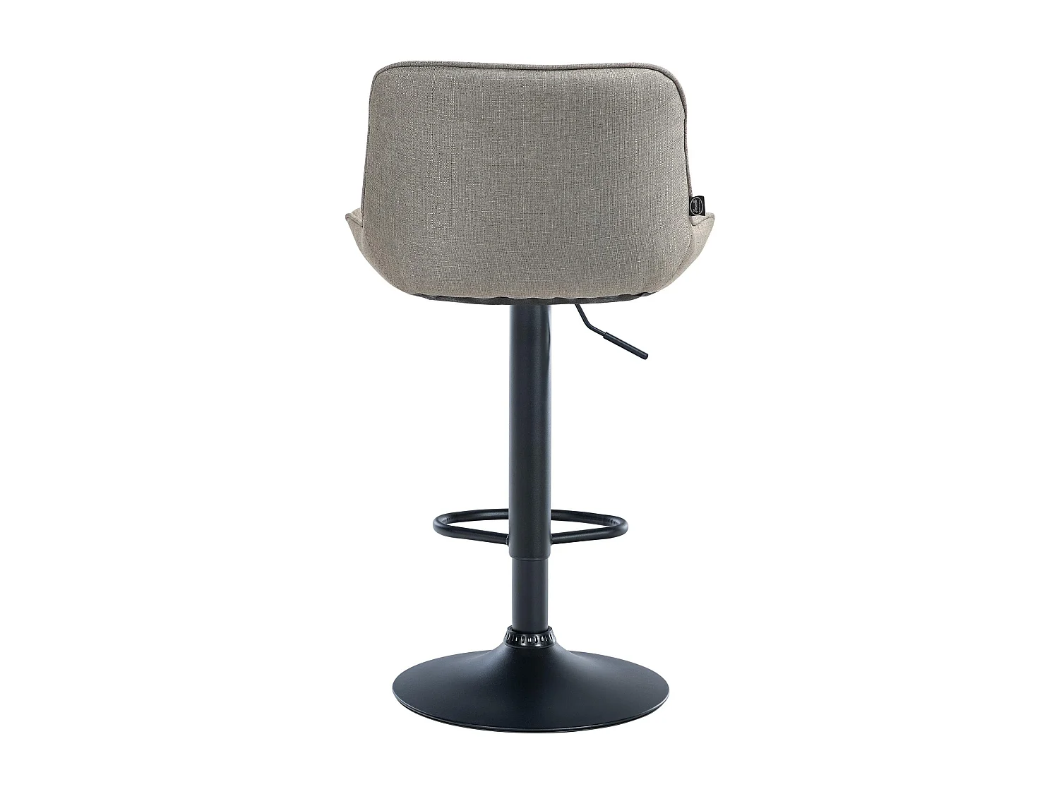 Lot de 2  Tabouret de bar - Tissu & Noir - Taupe - Vonore