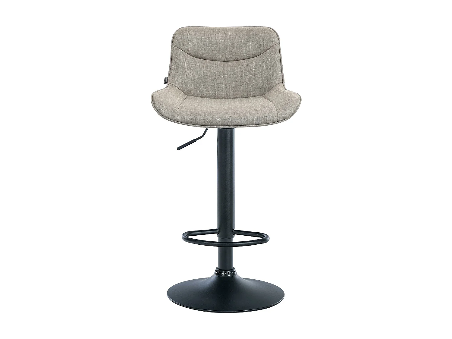 Lot de 2  Tabouret de bar - Tissu & Noir - Taupe - Vonore