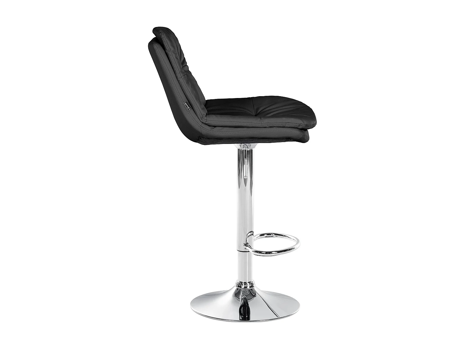 Tabouret de bar - Similicuir - Noir - Laurel