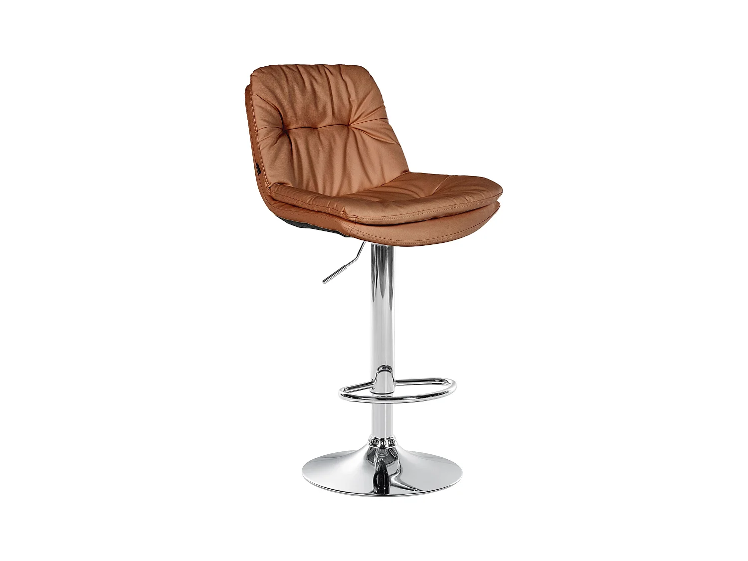 Tabouret de bar - Similicuir - Marron clair - Laurel