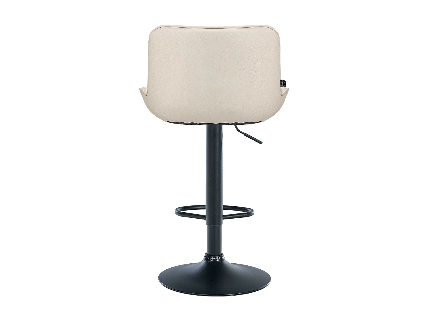 Lot de 2  Tabouret de bar - Similicuir & Noir - Crème - Vonore