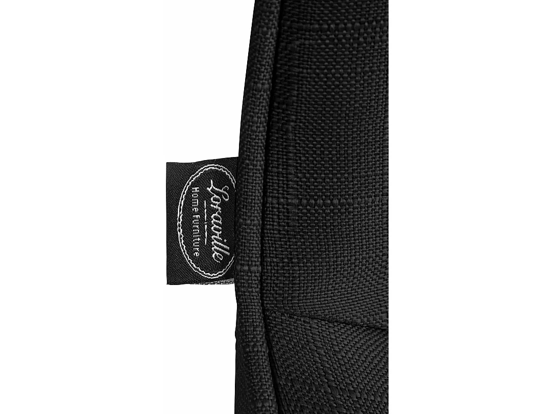 Tabouret de bar - Tissu & Blanc - Noir - Vonore