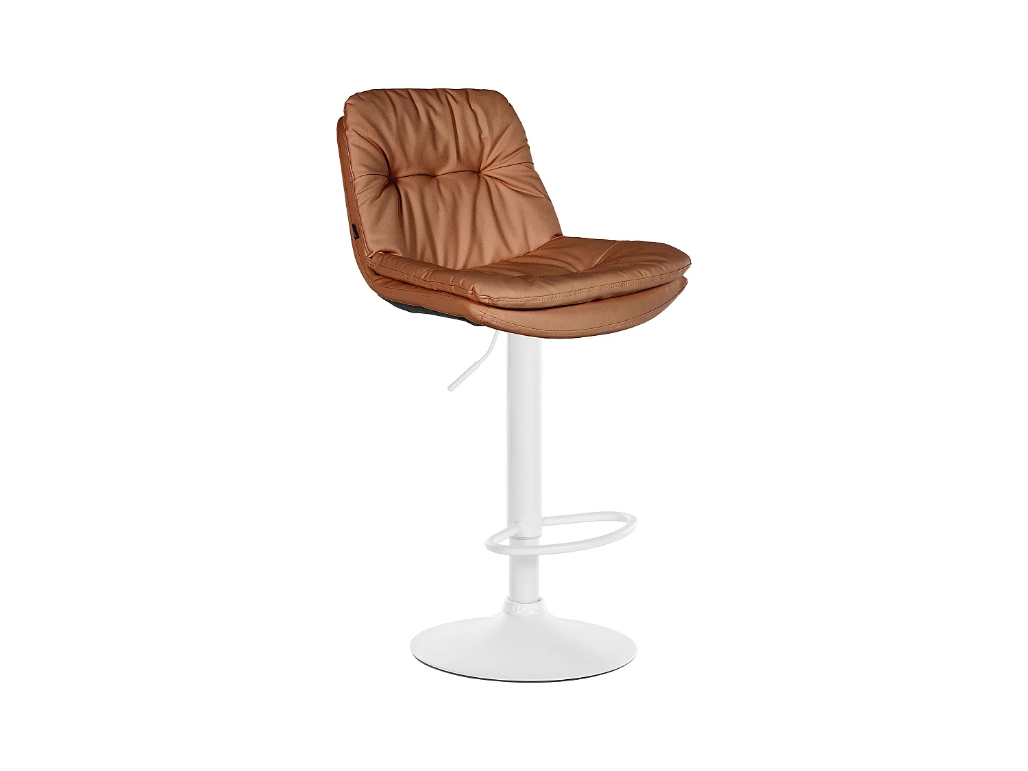 Tabouret de bar - Similicuir - Marron clair - Laurel