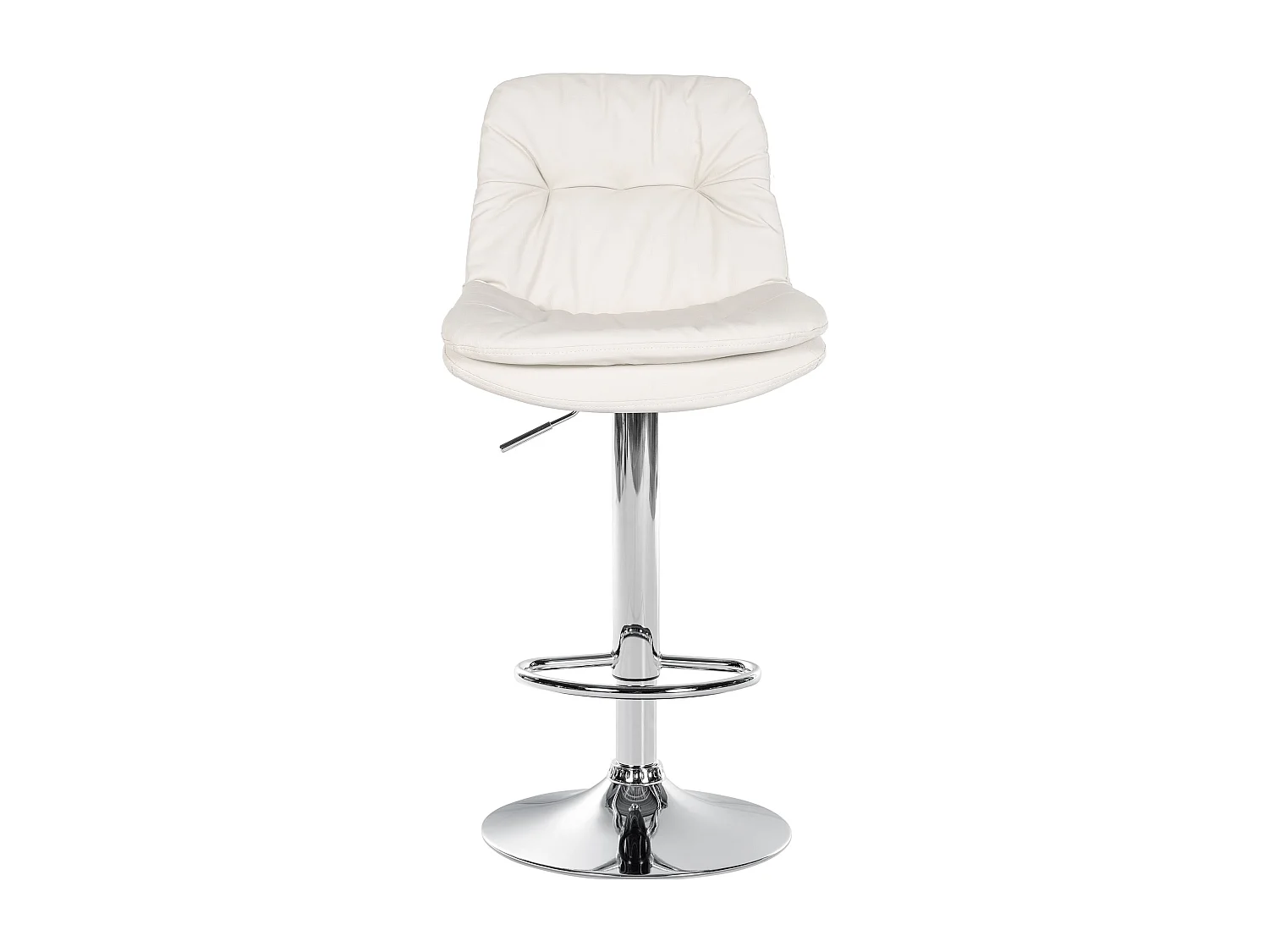 Tabouret de bar - Similicuir - Blanc - Laurel