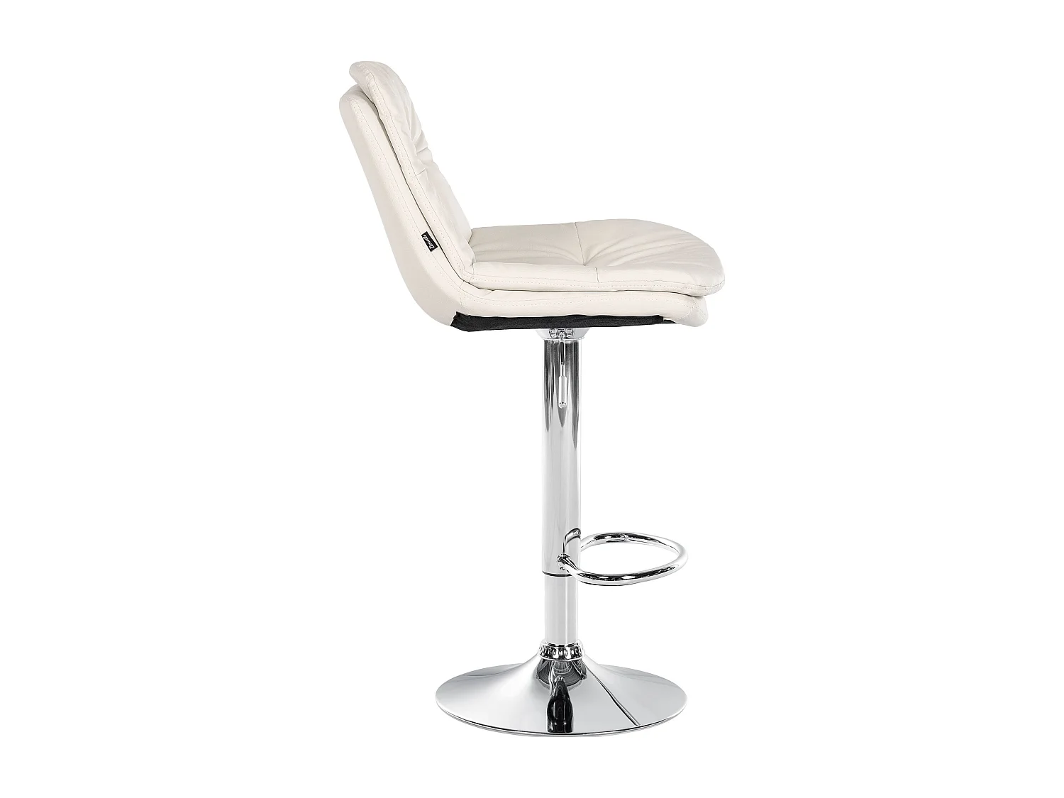 Tabouret de bar - Similicuir - Blanc - Laurel