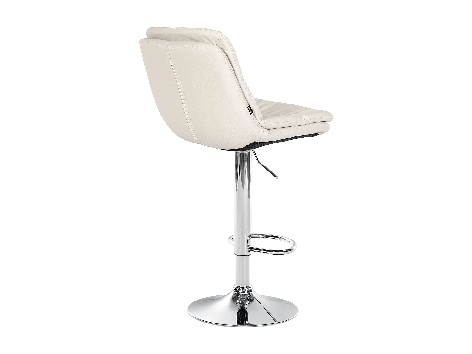 Tabouret de bar - Similicuir - Blanc - Laurel