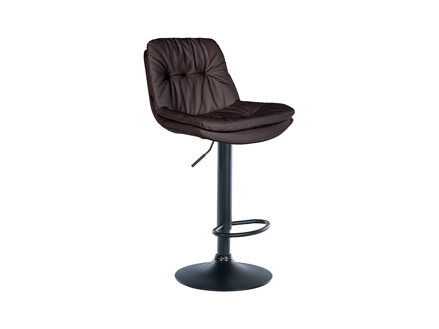 Tabouret de bar - Similicuir - Marron - Laurel