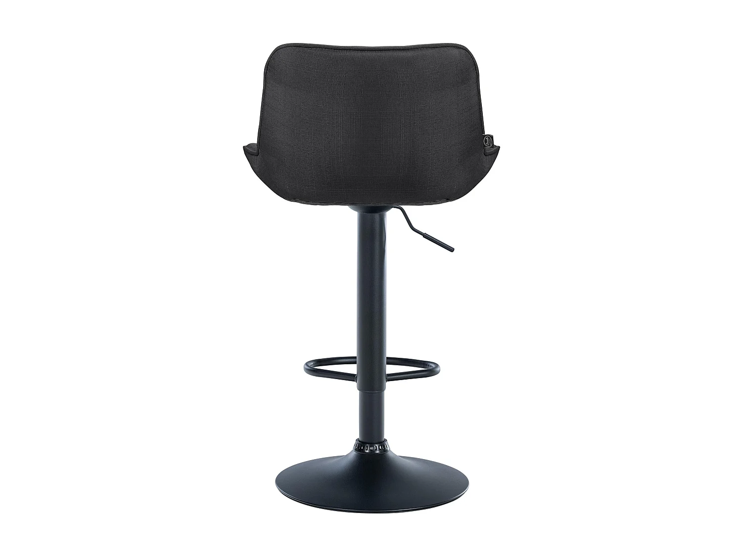Tabouret de bar - Tissu & Noir - Gris foncé - Vonore