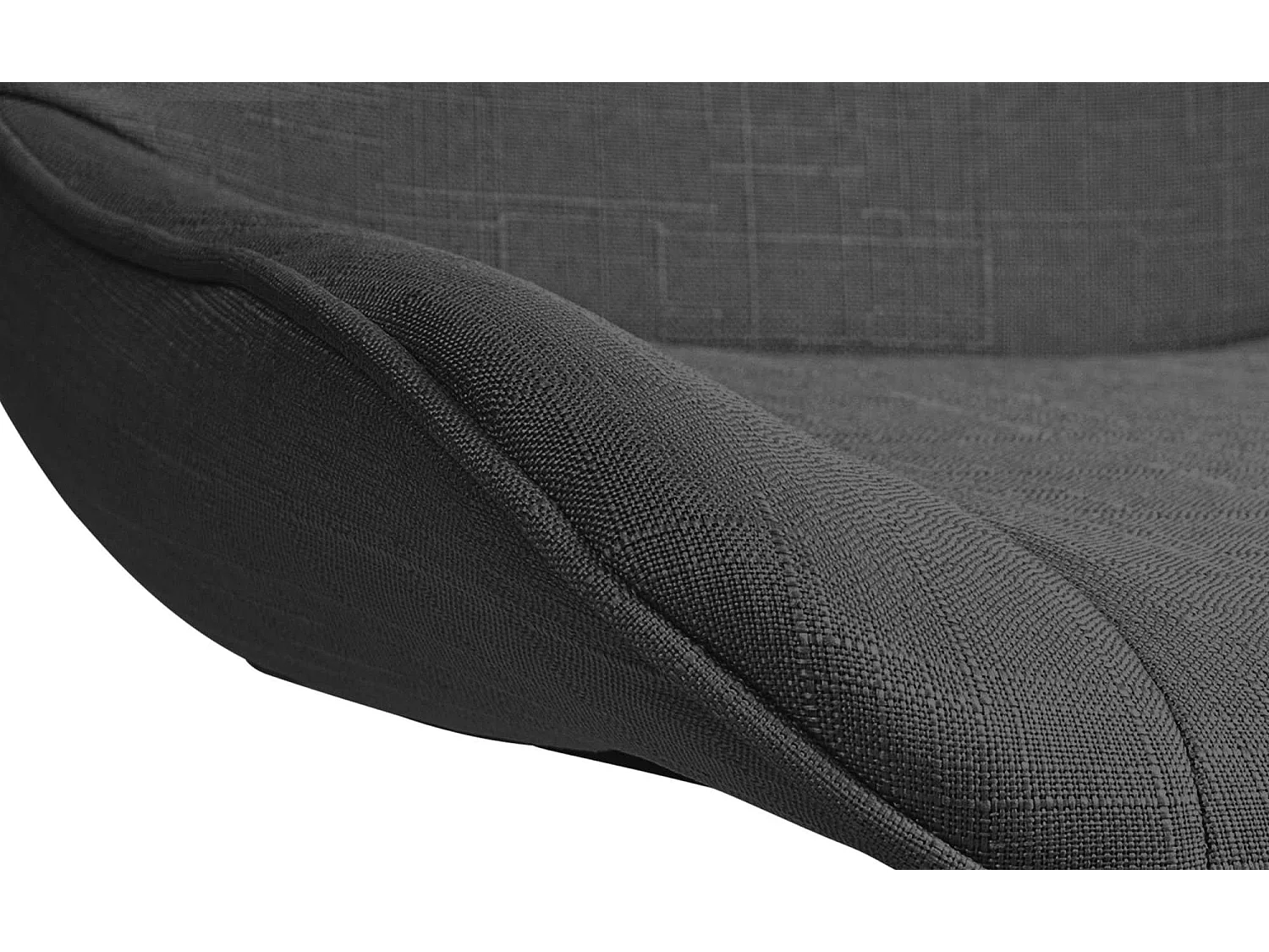 Tabouret de bar - Tissu & Noir - Gris foncé - Vonore