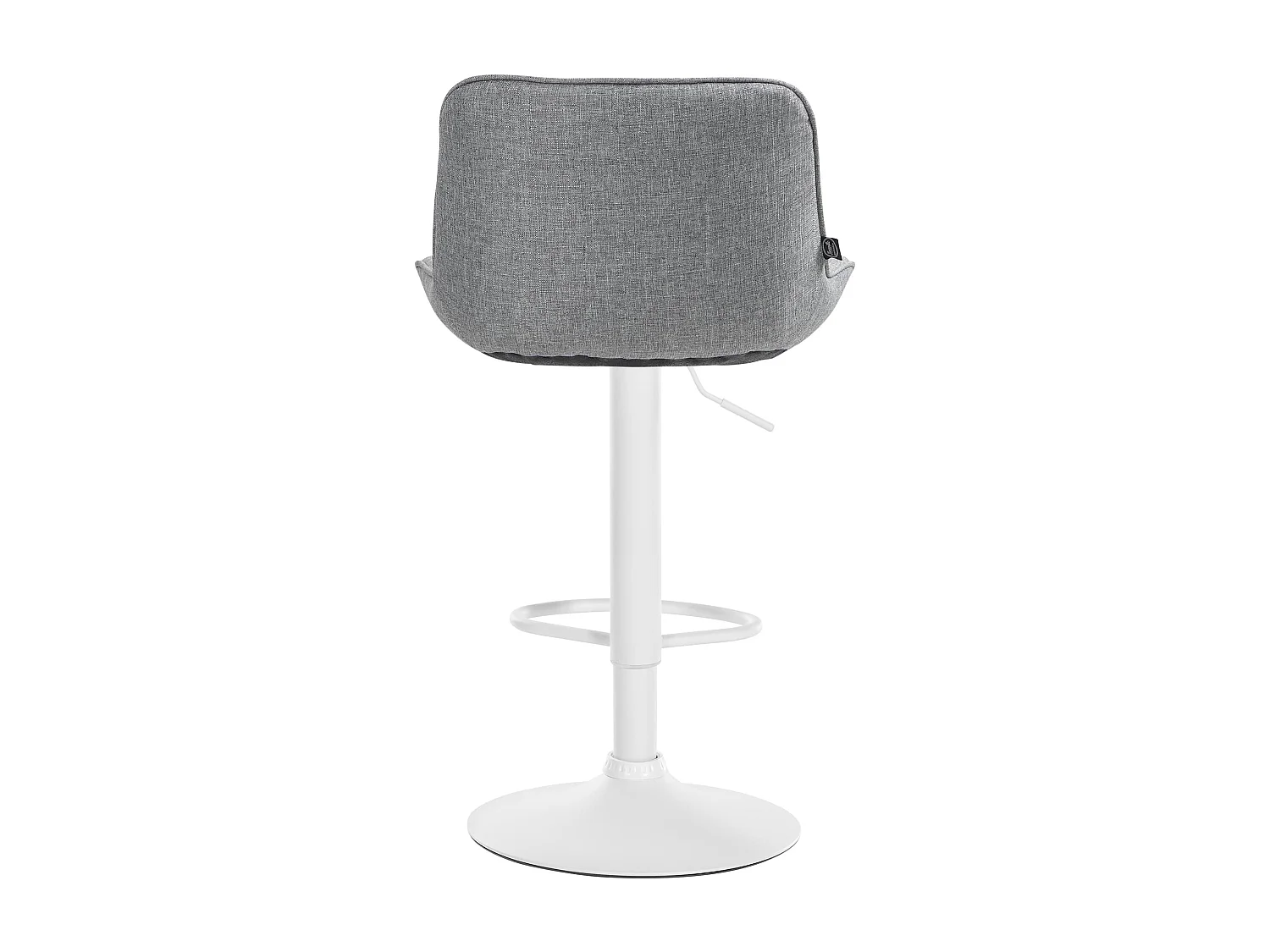 Lot de 2  Tabouret de bar - Tissu & Blanc - Gris - Vonore