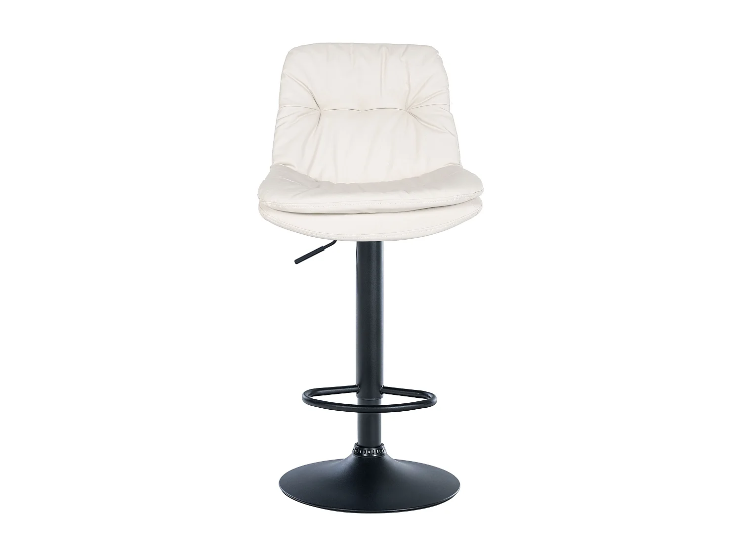 Tabouret de bar - Similicuir - Blanc - Laurel