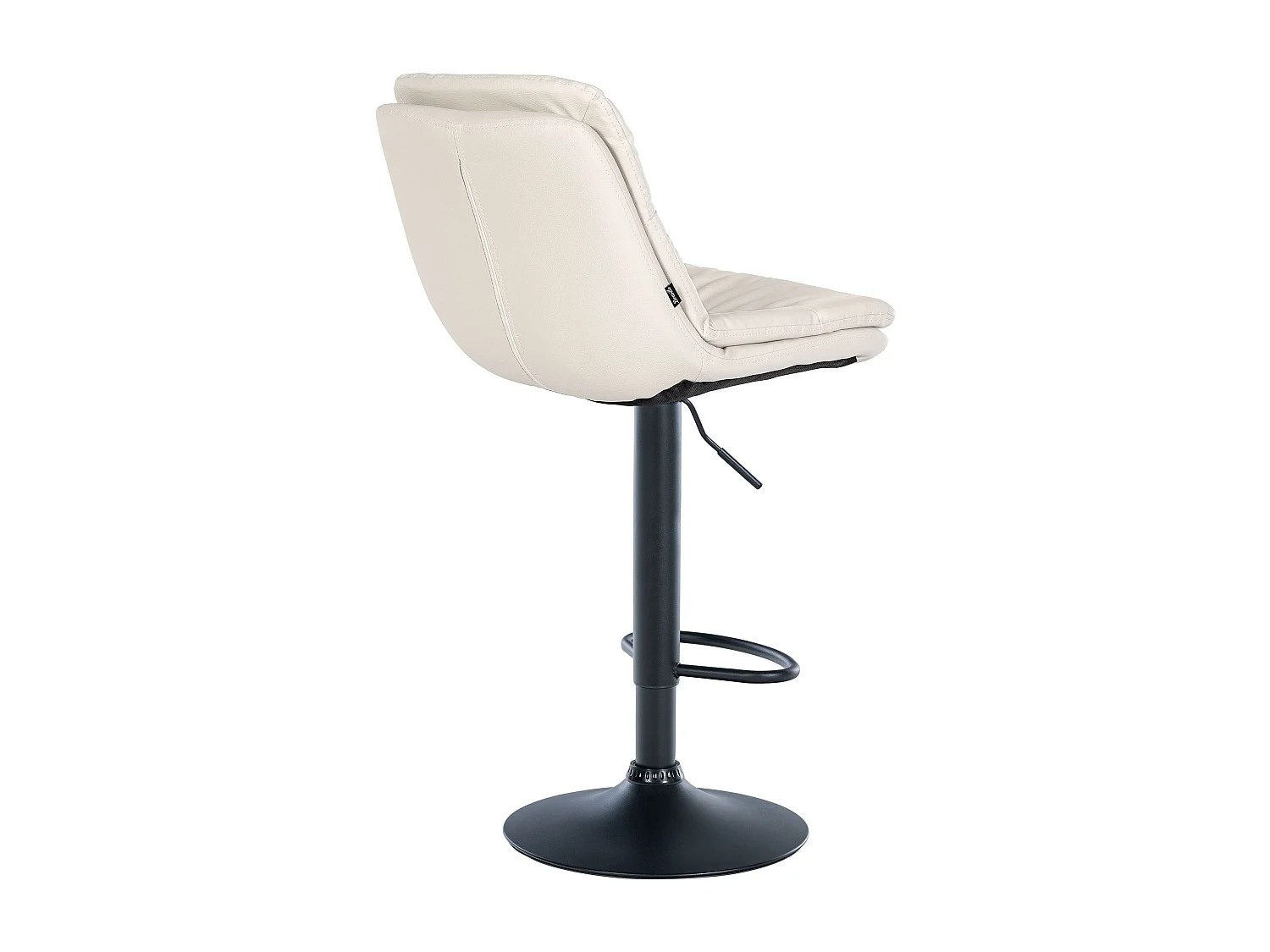 Tabouret de bar - Similicuir - Blanc - Laurel