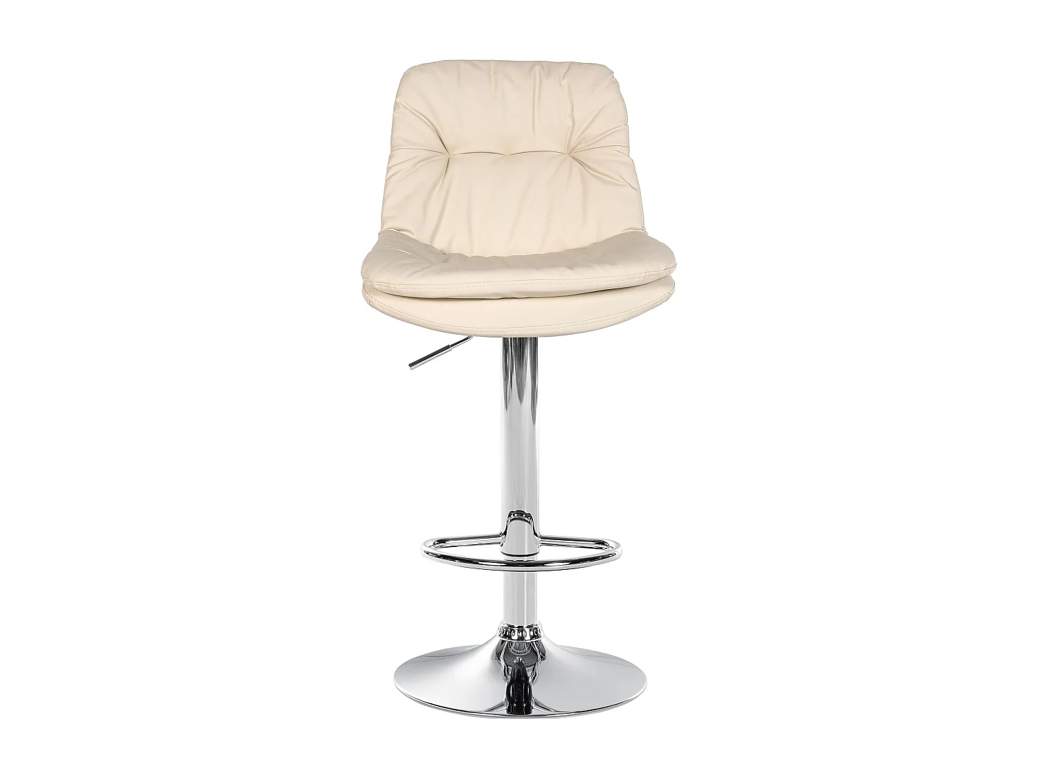 Tabouret de bar - Similicuir - Crème - Laurel