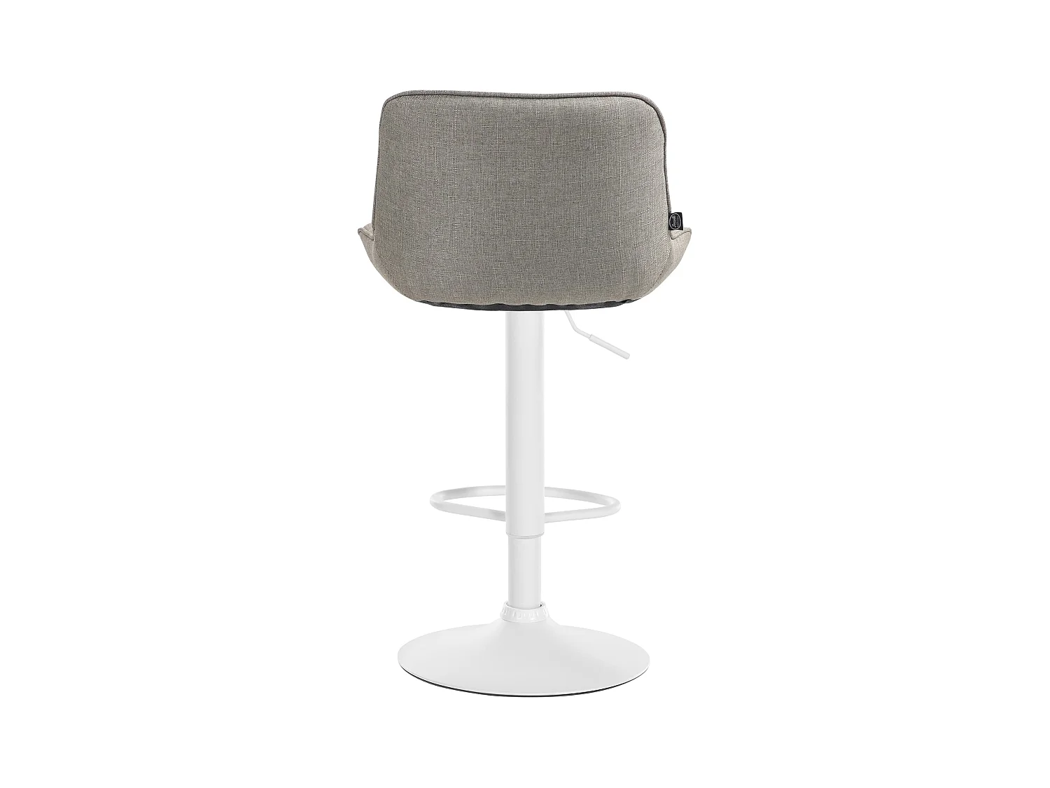 Lot de 2  Tabouret de bar - Tissu & Blanc - Taupe - Vonore