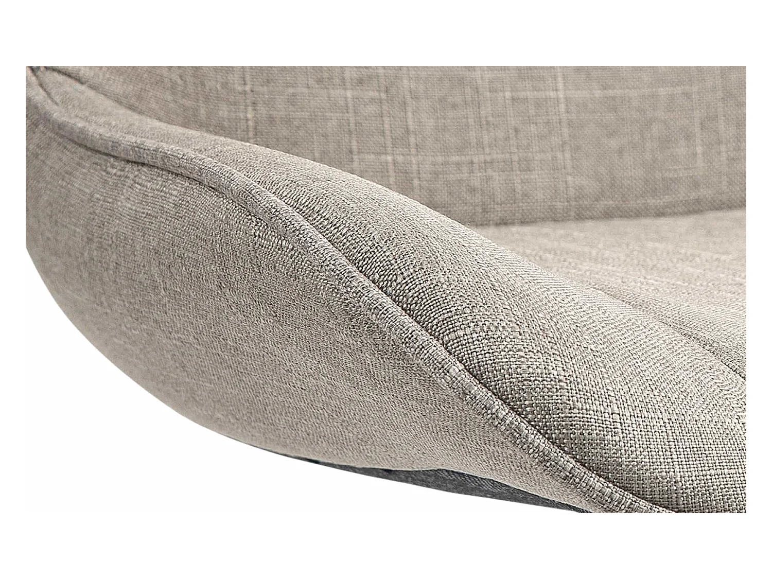 Lot de 2  Tabouret de bar - Tissu & Blanc - Taupe - Vonore