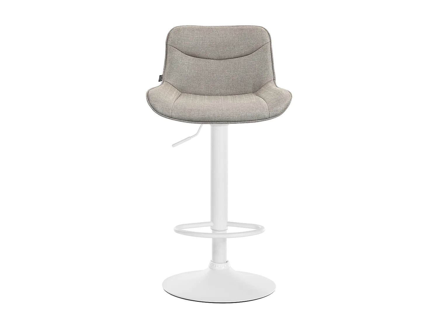 Lot de 2  Tabouret de bar - Tissu & Blanc - Taupe - Vonore