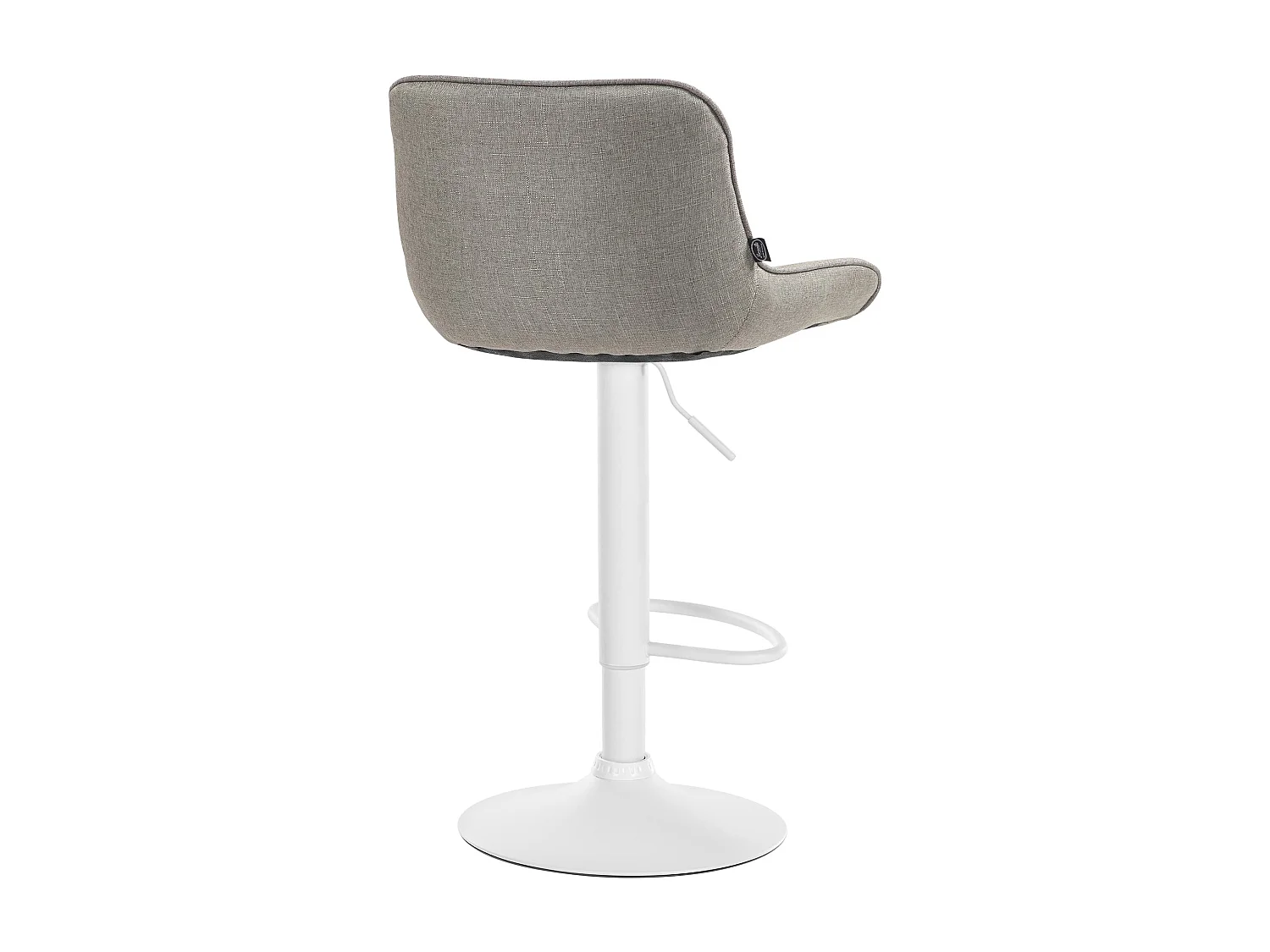 Lot de 2  Tabouret de bar - Tissu & Blanc - Taupe - Vonore