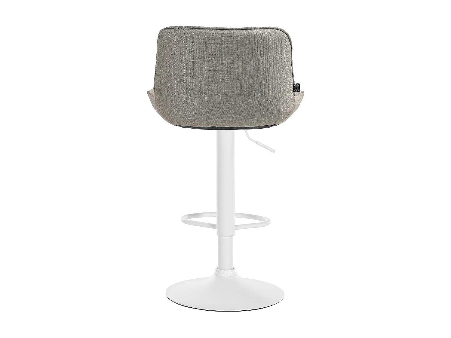 Lot de 2  Tabouret de bar - Tissu & Blanc - Taupe - Vonore