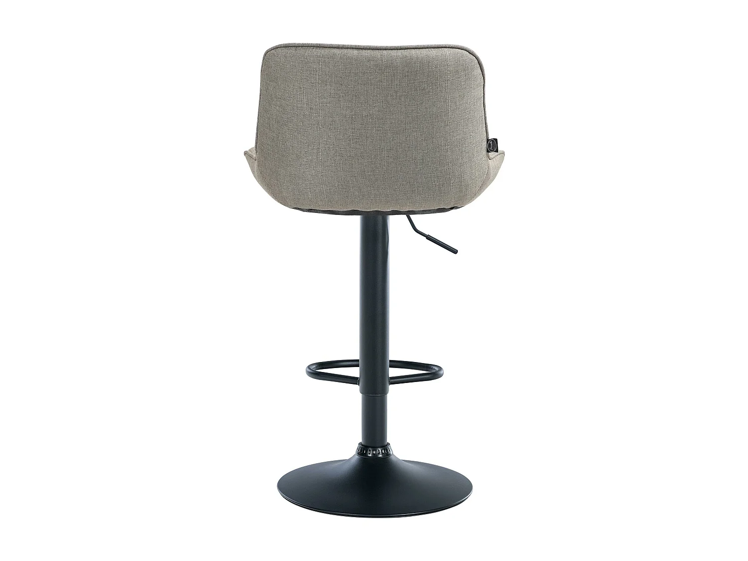 Tabouret de bar - Tissu & Noir - Taupe - Vonore